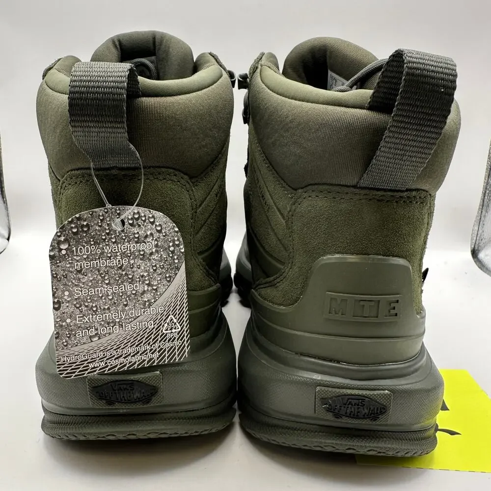 VAN'S MEN'S 8 CRESTLINE HYDROGUARD WATERPROOF BOOTS GRAPE LEAF GREEN